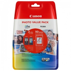 Canon PG-540XL+CL-541XL + fotopapier originál 21ml+15ml
